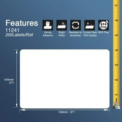 102mmx152mm 20 ROLLS Shipping Label 4″X6″ Compatible Brother QL-1050N DK-1241