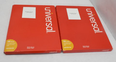 Lot of 2 Universal Laser Printer Permanent Labels 8-1/2″ x 11″ White UNV80109