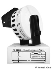 Non-OEM Fits BROTHER DK-2210 Continuous Labels – (4) Rolls of 100′ + (1) FRAME