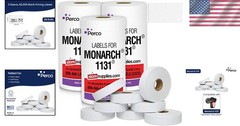 60,000 White Pricing Labels for Monarch 1131 – 24 Rolls