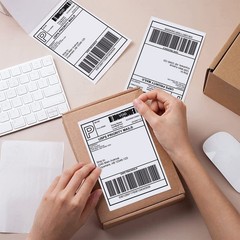 9527 Product Fanfold 4 x 6 Direct Thermal Labels White Perforated Shipping La…
