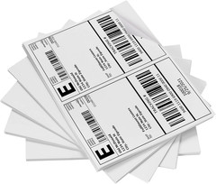 200 Half Sheet Labels, Shipping Labels 2 per Sheet, Printable Sticker Paper, Ad