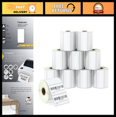 3″ x 1.5″ Barcode Shipping & Address Labels – Compatible with Zebra/Rollo Printe