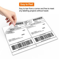 SJPACK 1000 Half Sheet Self Adhesive Shipping Labels, 8.5″ x 5.5″ Address Lab…