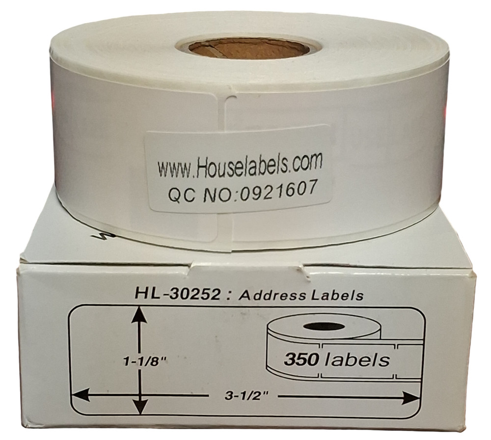 HouseLabels HL-30252 Direct Thermal Address Labels 1-1/8″ x 3-1/2″ 350/Roll New