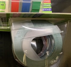🏷️ Lot of 4 DYMO EMBOSSING LABELS / 3 per pack RED, BLUE, GREEN 3/8in x 9.8ft