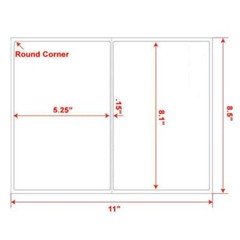 200-1000 Labels 8.5×5.5 Round Corner Shipping Labels Half Sheet Self Adhesive