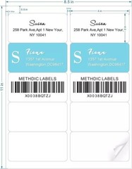 300Pcs 2x4inch Blank Stickers White Labels Self Adhesive Crafts Personalize Tag