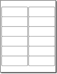 4″ x 1.5″ Rectangle Labels – 12 Per Sheet – 25 Sheets / 300 Total Labels | White