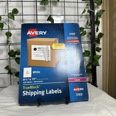 Avery Full-Sheet Printable Shipping Labels, 8.5 x 11 Customizable Stickers 5165