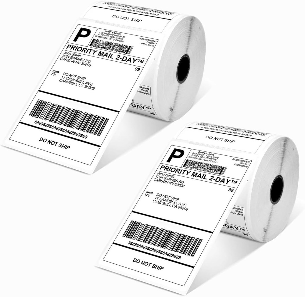 4×6 Thermal Shipping Address Labels Pack of 2 Roll 500 4×6 Labels