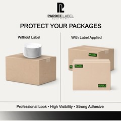 Fragile Stickers Neon Green 1×3 Shipping Warning Labels 250/Roll