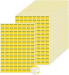 2464 Garage Sale Stickers, Neon Preprinted Pricing Labels, Yard Sale Essentials