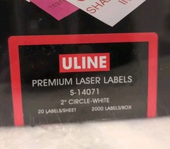 NEW Premium Weather Resist Laser Labels S-14071 2″ Circle White SEALED QTY 2000