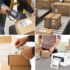 20 Fanfold 4 x 6 Direct Thermal Labels White Perforated Shipping Labels