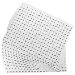 Number Sticker 1 to 300 10 Sheets Digital Sticker 1 to 300 Circular Digital S…