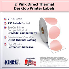 2” Circle Direct Thermal Perforated Stickers Labels for Barcodes, Address, Smal