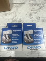 LOT OF 2 DYMO LW 30251 WHITE ADDRESS LABELS 1 1/8″ x 3 1/2″ 4 TOTAL ROLLS NEW