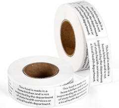 1000 Pcs Cottage Food Law Labels Stickers, Thermal Printed Adhesive Labels Home