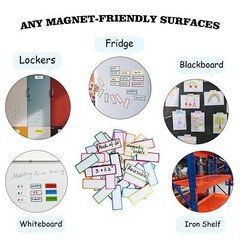 60 Pcs Magnetic Dry Erase Labels for Classroom Home Office Garage Refrigerator