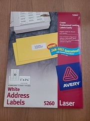Avery 5260 White Laser Address Labels 30 Labels Per Sheet 22 Unused Sheets