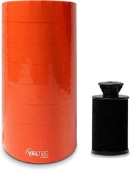 Fluorescent Red Pricing Labels for Monarch 1131 – 20,000 Labels & 1 Ink Roller