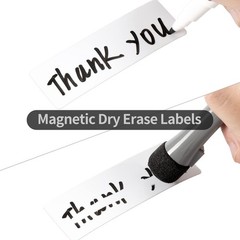 100-Pack Dry Erase Magnetic Labels – Waterproof, Eco-Friendly, Reusable Magne…