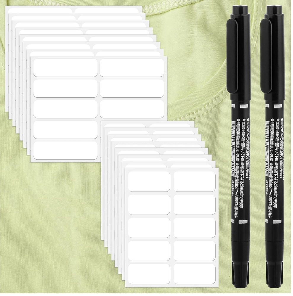 300Pcs Clothing Labels No Iron Laundry Labels Self-Stick Fabric Labels for Cloth