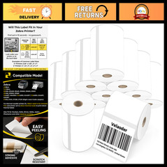 4×3 Direct Thermal Shipping Labels – 12 Rolls, 6000 Self-Adhesive Mailing Labels