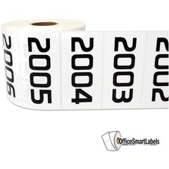 Pre-Numbered 2001-3000 Stickers, 1000 Count, Laminated Vinyl