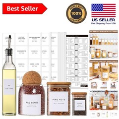 308 Personalized Pantry Labels – Waterproof, Minimalist Design for Food Storage