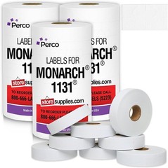 60,000 White Pricing Labels for Monarch 1131 – 24 Rolls