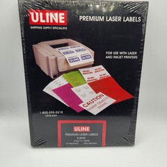 Uline S-5042 Premium Laser Labels 2 5/8 x 1 White 3000 Count 30 Per Sheet NEW