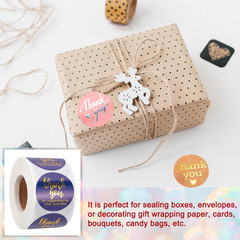 500Pcs Thank You Stickers, 1.5″ Round Self-Adhesive Labels Small Thank You Stick