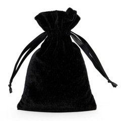 Black Velvet Fabric Bag – 6in. X 9in. Size – Quantity of 1 (09230420)