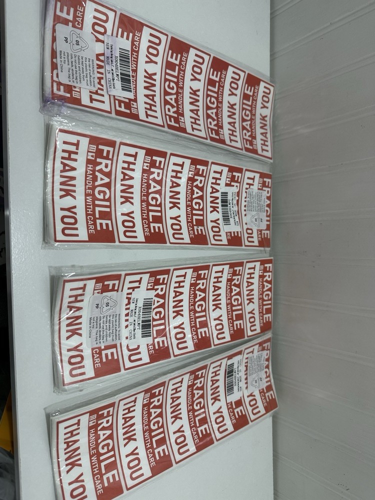 4 X 2 Inch Handle Care Fragile Stickers Shipping Moving Glass 480 Count See Desc