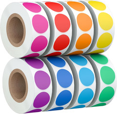 4000 PCS 3/4″ Colored Dot Stickers Circle Color Coding Labels, 8 Colors Coding L