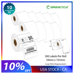 10 Rolls of 32-5/16″ x 4″ Large Shipping Labels for Dymo LabelWriter 330