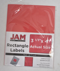 JAM! Paper & Envelope Rectangle Labels 3-1/3′ x 4″ 120 Labels Set 20 Sheets