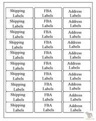 Premium Shipping Address Mailing Labels FBA SKU Labels 1″ x 2 5/8″ 30/sheet 30UP