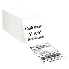 4×6 Direct Thermal Shipping Labels, 1000 Thermal Labels Fanfold with Perforat…