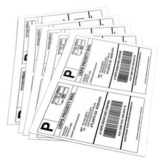 2000 Half Sheet 8.5″x5.5″ Shipping Label Blank Self Adhesive Sticker 2 Per Sheet