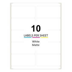 250 4×2 Self Adhesive Address Labels 10 per Sheet for Laser and Inkjet Printers