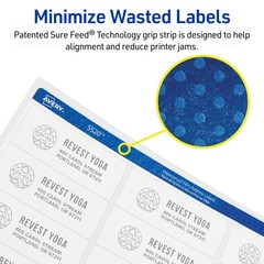 Waterproof Address Labels 1×2 58 White Polyester 1500 Blank Mailing Stickers