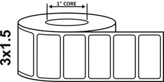 3×1.5 Direct Thermal Zebra Labels White 1″ Core Zebra Rollo 3 Rolls 2850 Total