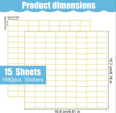 1680 Pcs Matte White Labels 20x10mm Blank Sticker Small Removable Price Labels..
