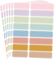-Laminating Waterproof Water Bottle Labels – 320PCS Colored Write-on Name Lab…