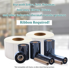 Thermal Transfer Labels 4×2″, 2750 Labels/Roll, 2 Rolls/Case, Perforated