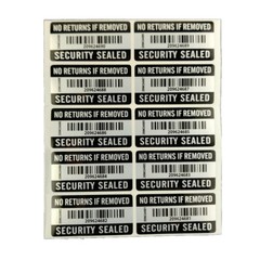 Tamper Proof Warranty Void Sticker Security Seal No Returns If Removed 50 x 25mm