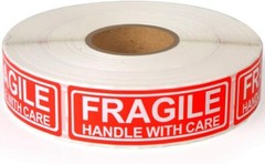 50 Fragile Handle With Care 1×3″ Stickers Packaging Box Safety Mailing Labels